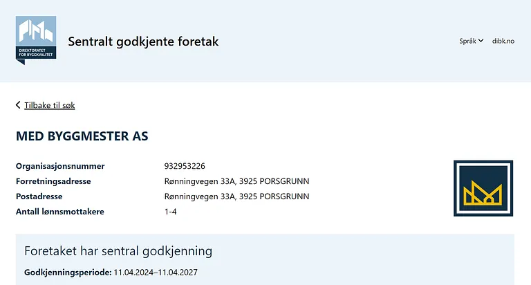Sentralt godkjente foretak
